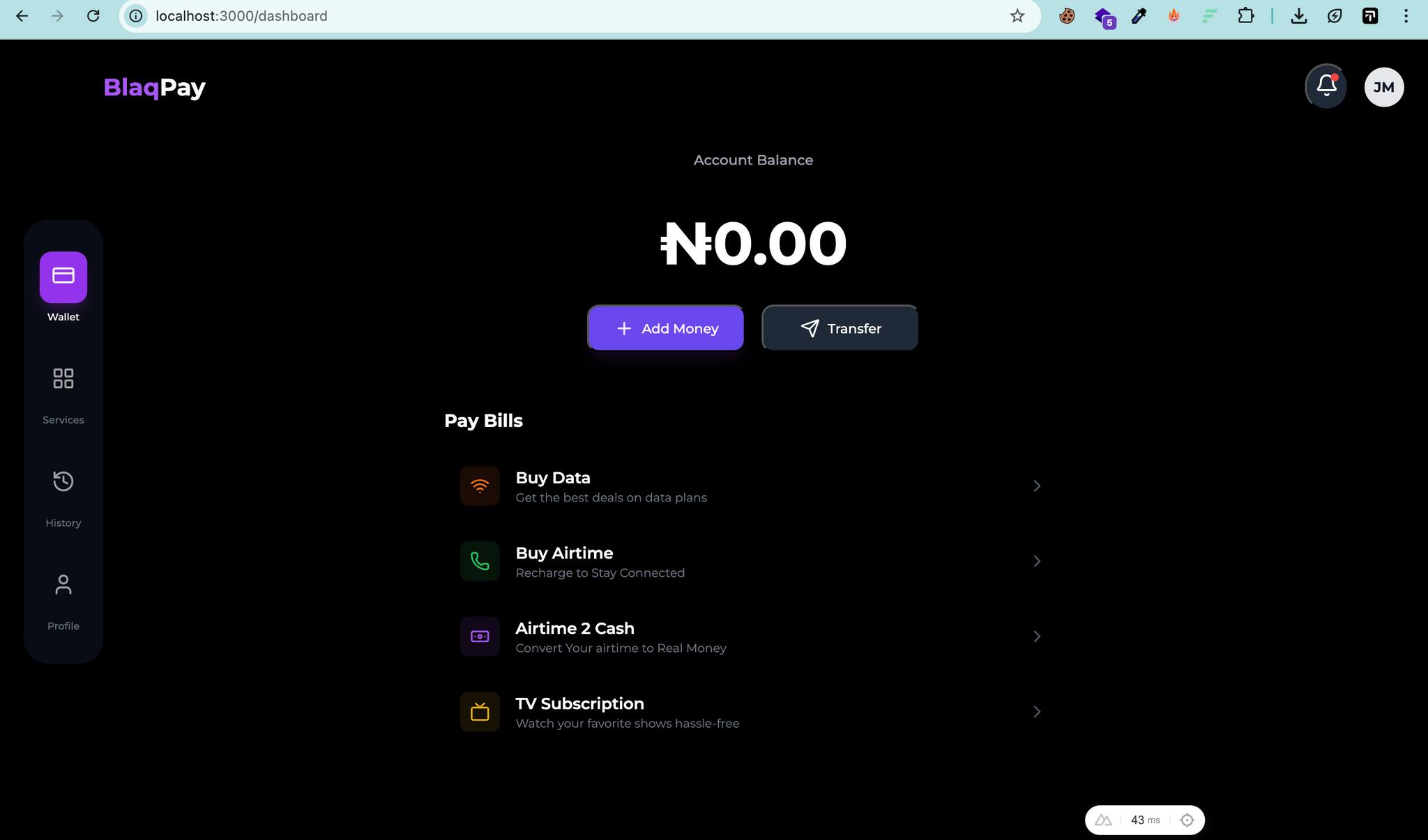 BlaqPay Screen